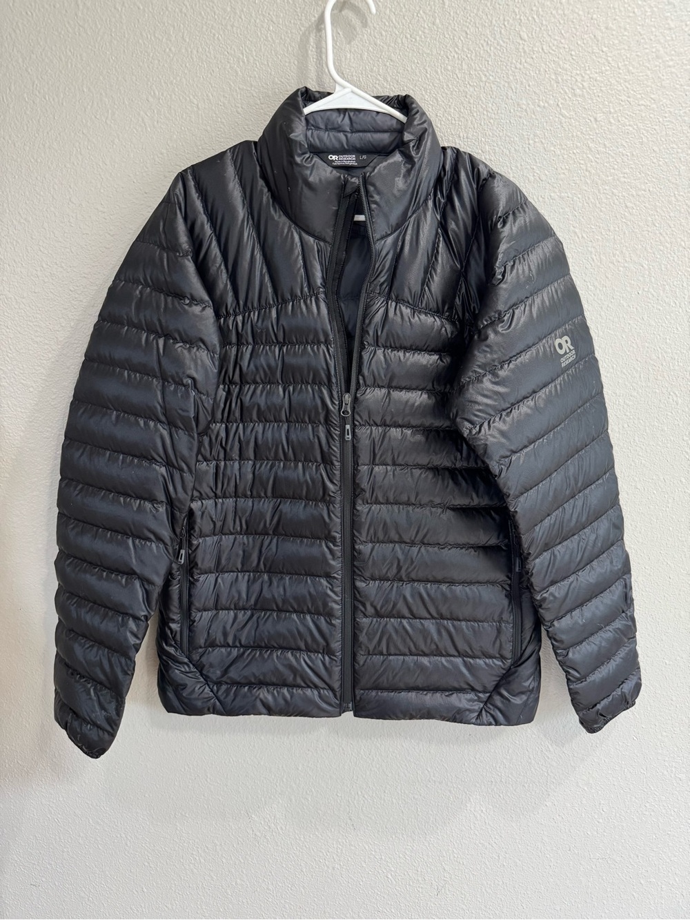OR Outdoor Research 800 Tech Down Puffer Jacket Men's Large Black